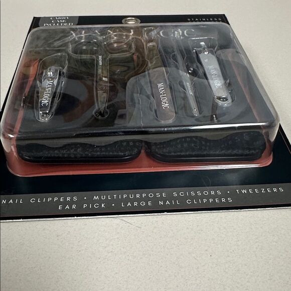 MAN • LOGIC Set of 5 Grooming Essentials Stainless Steel Manicure Tools Case - Picture 6 of 8